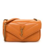 Daytona Lambskin Matelasse Chevron Quilted Mini Loulou Dry Spell Dry Spell