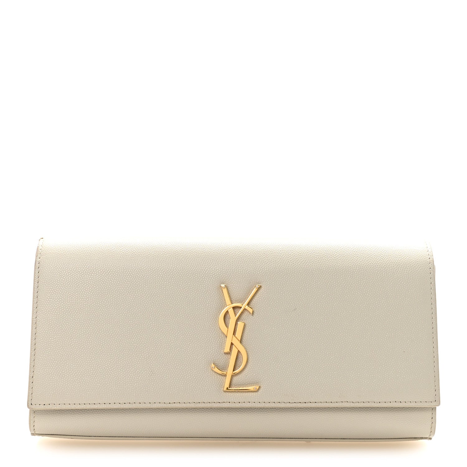 Grain De Poudre Classic Monogram Cassandre Clutch Crema Soft