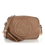 Pebbled Calfskin Small Soho Disco Bag Camelia