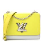 Epi Twist Shoulder Bag MM Purple Yellow Grey