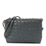 Nappa Intrecciato Small Loop Camera Bag Thunder