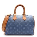 Calfskin Monogram Speedy P9 Bandouliere 30 Silk Blue