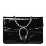 Crinkled Patent Mini Dionysus Shoulder Bag Black