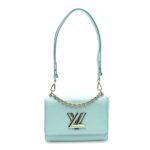 Iridescent Grained Calfskin Summer Splash Twist MM Blue