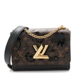 Calfskin Monogram Blossom Twist MM Black
