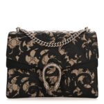 GG Supreme Monogram Arabesque Medium Dionysus Shoulder Bag Black