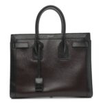 Calfskin Bi-Color Small Sac De Jour Burgundy Black