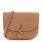Smooth Vintage Calfskin Monogram Medium Kaia Satchel Gold