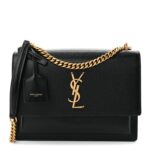 Coated Bark Calfskin Medium Monogram Sunset Black