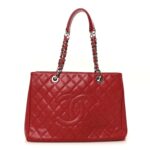 Caviar Quilted Grand Shopping Tote GST Red