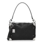 Calfskin Debossed Monogram Side Trunk Black