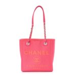 Canvas Mini Deauville Tote Pink Orange