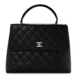 Caviar Quilted Jumbo Kelly Flap Black