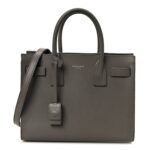Grained Calfskin Baby Sac De Jour Fog