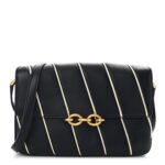Lambskin Quilted Le Maillon Satchel Marine