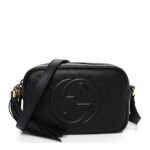 Pebbled Calfskin Mini Soho Disco Bag Black