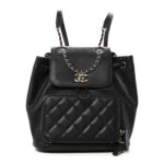 Caviar Quilted Business Affinity Backpack Black