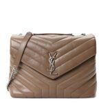 Calfskin Y Quilted Monogram Medium Loulou Chain Satchel Desert Storm