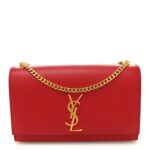 Grain De Poudre Medium Monogram Kate Satchel Red