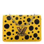 LV x YK Epi Infinity Dots Twist Belt Chain Wallet Yellow Black