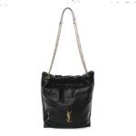 Lambskin Matelasse Monogram Medium Jamie 4.3 Pochon Black