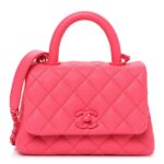 Caviar Quilted Incognito Extra Mini Coco Handle Flap Pink