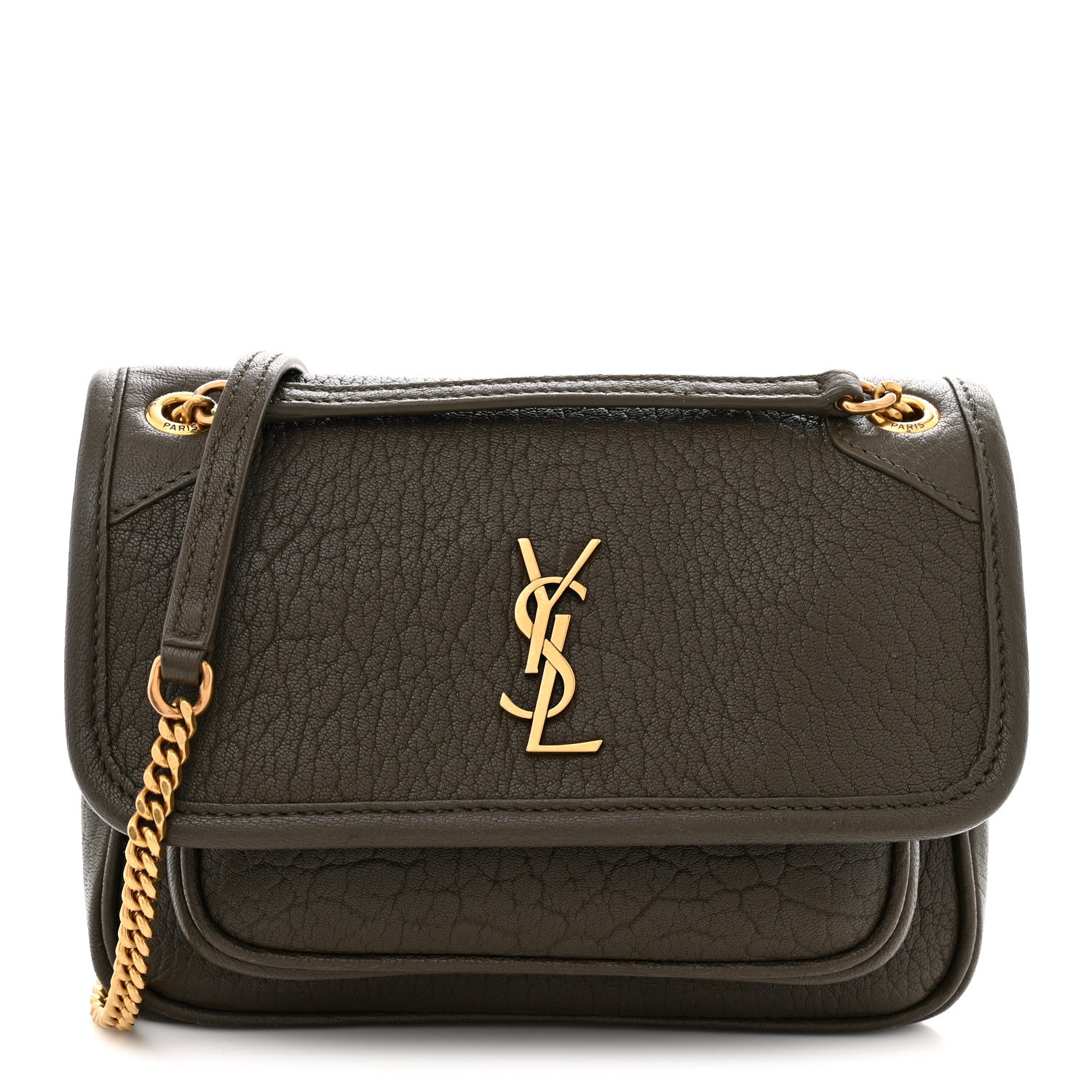 Grained Lambskin Monogram Mini Niki Chain Satchel Light Musk