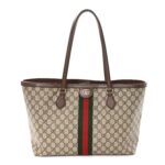 GG Supreme Monogram Medium Ophidia Shopping Tote  Brown