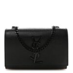 Grain De Poudre Small Monogram Monochrome Kate Satchel Black