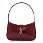Patent Calfskin Le 5 A 7 Mini Hobo Red Grenat