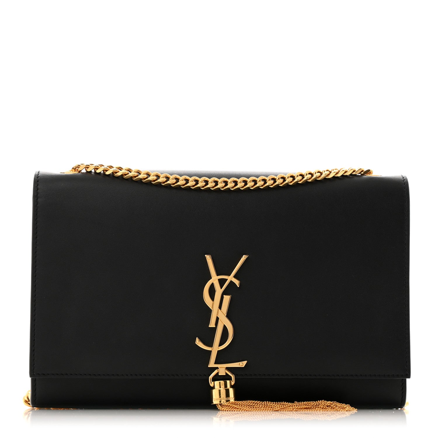 5a86912d0e77f6d77e4a0e164b5a6df7.jpg Grain De Poudre Medium Classic Monogram Kate Tassel Satchel Black - 图片 1