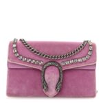Velvet Crystal Super Mini Dionysus Shoulder Bag Malva