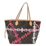 Monogram Bay Neverfull MM Rose Ballerine Poppy