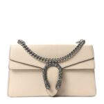 Textured Calfskin Crystal Small Dionysus Shoulder Bag Mystic White