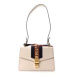 Calfskin Small Sylvie Shoulder Bag Off White