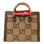 Monogram Jumbo GG Textured Dollar Calfskin  Medium Diana Tote Bag Camel Ebony New Acero Pomegranate Red