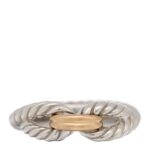 Sterling Silver 18K Yellow Gold Cable Loop Ring 48 4.5