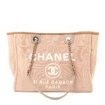 Mixed Fibers Small Deauville Tote Beige