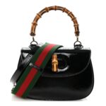 Skipper Calf Web Medium Bamboo 1947 Top Handle Bag Black