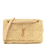 Raffia Monogram Medium Jamie Natural Avorio