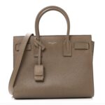 Grained Calfskin Baby Sac De Jour Taupe