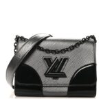 Epi Patent Twist Shoulder Bag MM Anthracite Nacre