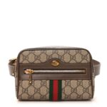 GG Supreme Monogram Web Small Ophidia Belt Bag 85 34 Dark Brown