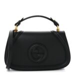 Roxy Calfskin Medium Blondie Top Handle Bag Black