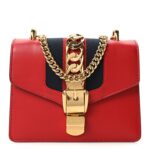 Calfskin Mini Sylvie Chain Shoulder Bag Hibiscus Red