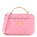 Caviar Quilted Pick Me Up Mini Vanity Case Pink