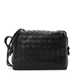 Nappa Intrecciato Small Loop Camera Bag Black