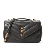 Lambskin Chevron Quilted Small Loulou Urban Grey