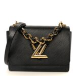 Epi Twist Braided Strap Shoulder Bag MM Black