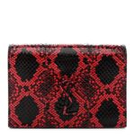 Ayers Monogram Toy Kate Strap Wallet Black Red